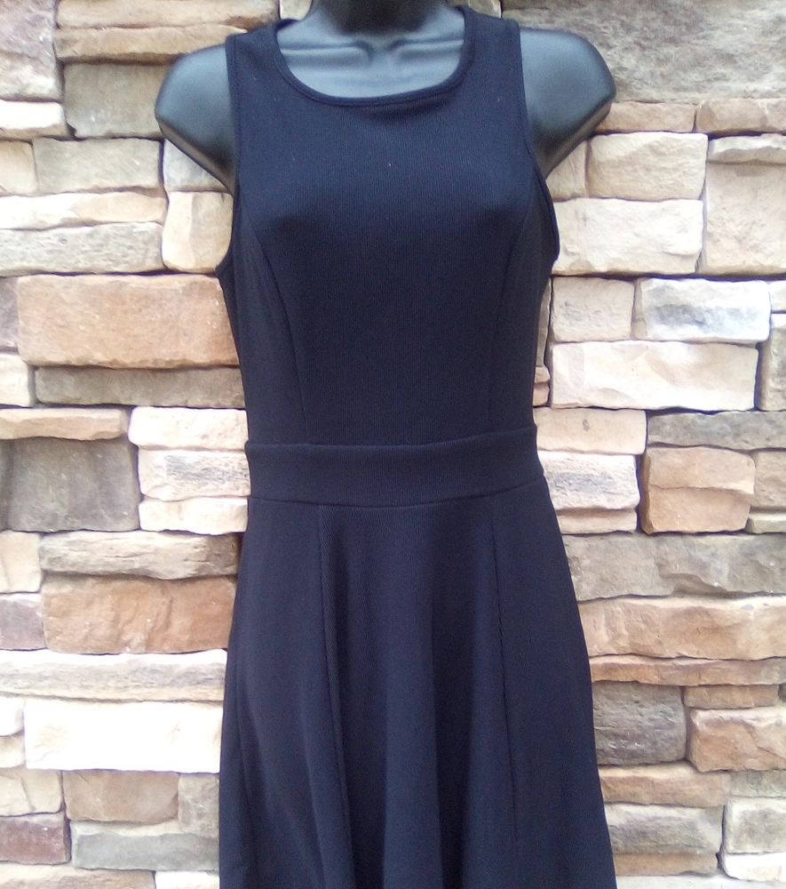 Small black sleeveless dress